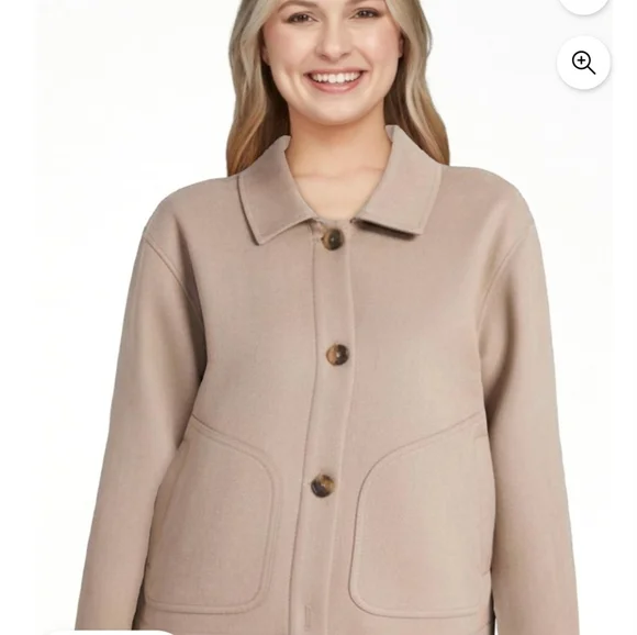 Time and Tru Women's Faux Suede Button Down Jacket in Tan NWT - Picture 8 of 8